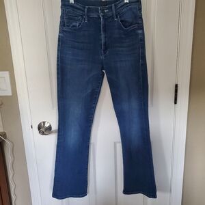 Mother Insider Ankle Dark Wash Blue Bootcut Jeans